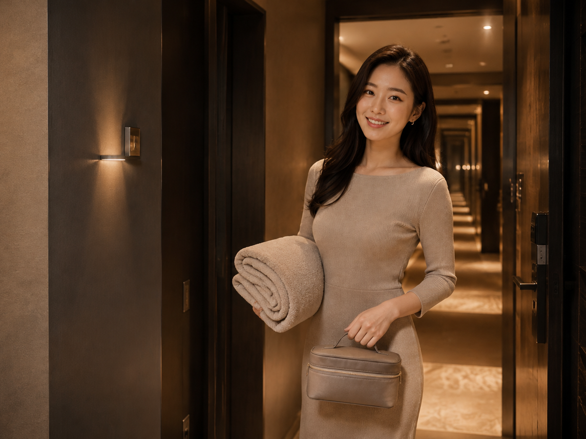 양평 방문 홈케어 일정을 준비하는 젊은 성인 한국 여성 관리사